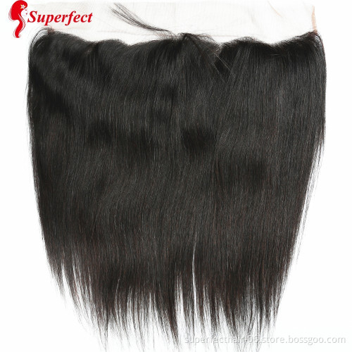 Wholesale Cheap 100% Cuticle Aligned Virgin Hair Transparent Thin Swiss Lace 13x4  Straight Lace Frontal Closure